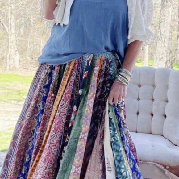 JADED GYPSY ~ AROUND THE WORLD SKIRT ~ FREE SIZE ~ ADJUSTABLE ~ XS to X… - Picture 2 of 15